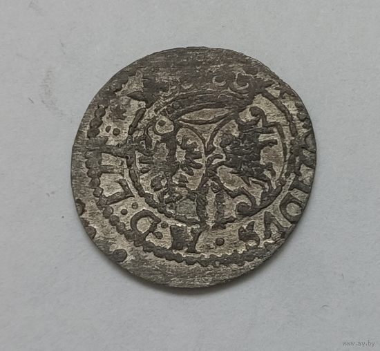 Солiд и Ваза! 1618 Сигизмунд III, Вильно. Знак подскарбия между гербами!!! ОЧЕНЬ Редкий!!!