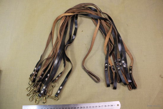 Страховочные ремешки ТТ, ПМ, кожа, фурнитура латунь, новые, 10 шт. Распродажа коллекции вещей. С РУБЛЯ! АУКЦИОН!