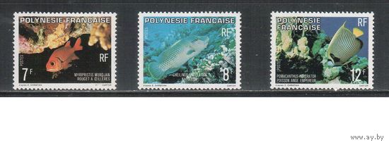 Полинезия -1980 (Мих.301-303) , ** , Морская фауна, Рыбы(полная серия)