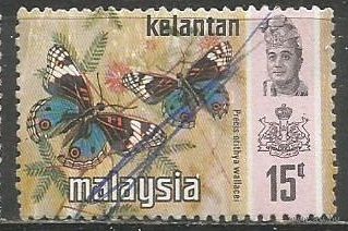 Малайские штаты(Келантан). Дневная бабочка. 1971г. Mi#102.