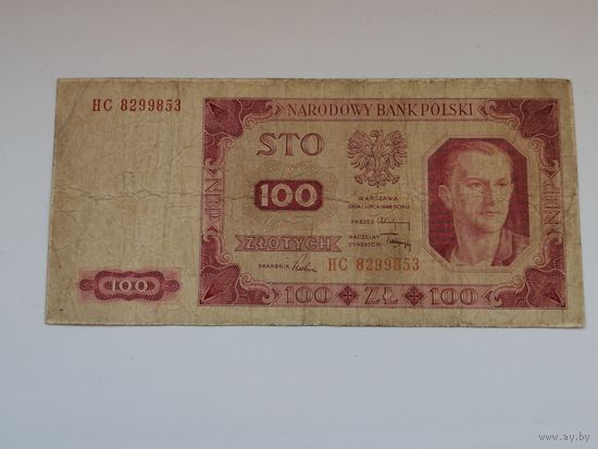 Польша  100 злотых 1948
