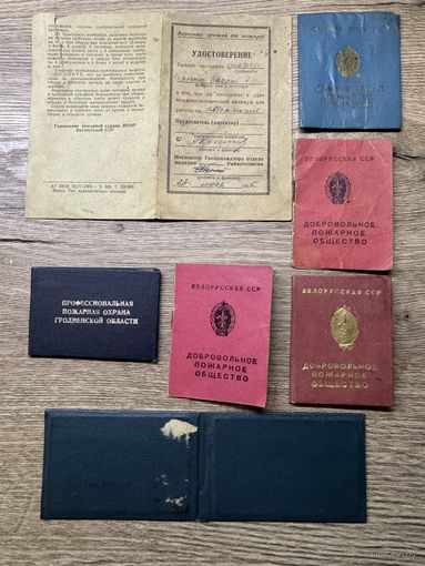 Документы.добровольное пожарное общество.цена за все.