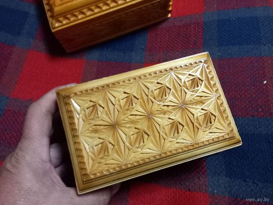 Шкатулка деревянная резная СССР (2)
