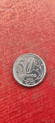 Бразилия 50 сентавос 2022