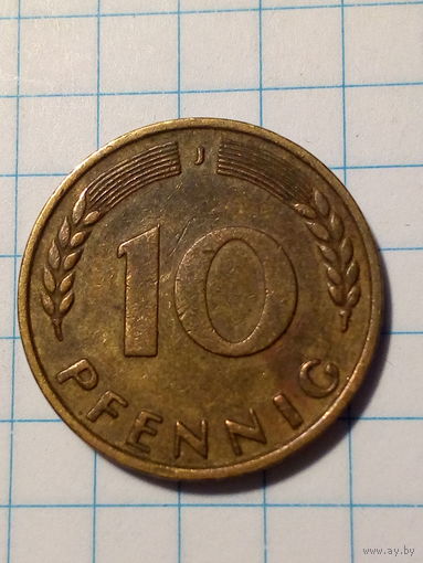 10 пфеннигов Германия 1971 J
