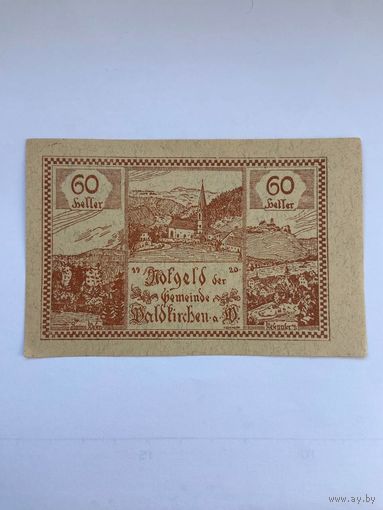 Нотгельд Австрия Бальдфирхен 60 геллеров -0102