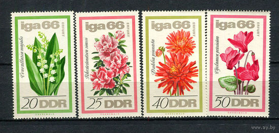 ГДР - 1966 - Цветы - [Mi. 1189-1192] - полная серия - 4 марки. MNH.  (LOT K34)