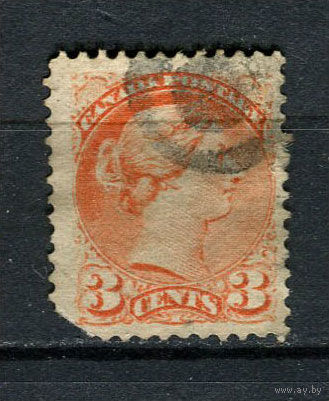 Канада - 1870/1894 - Королева Виктория 3С - [Mi.28aA] - 1 марка. Гашеная.  (Лот 27DR)