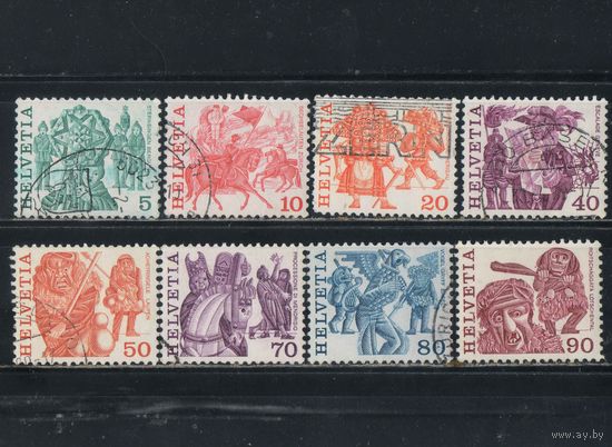 Швейцария 1977 Народные праздники Стандарт #1100-2,1104-8