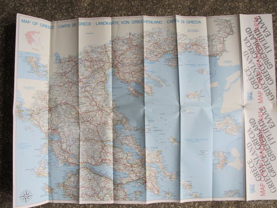 Подробная (50х70 см) карта Греции