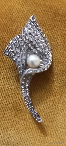 Брошь, 925 проба, старинная