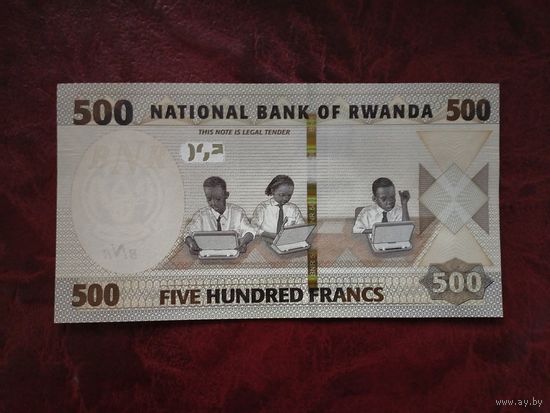 500 франков Руанда 2019 г.