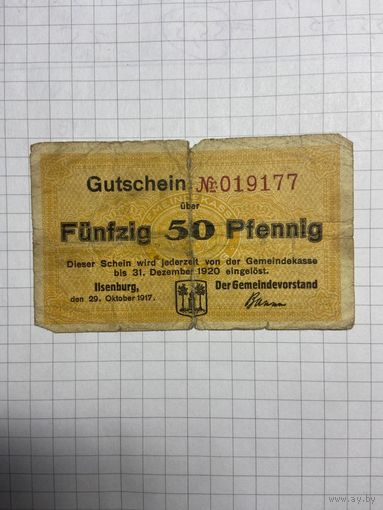 Нотгельд 50 пфеннигов 1921 год. -2112