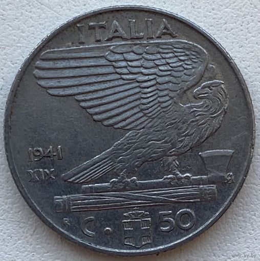 Италия 50 чентезимо 1941 г.