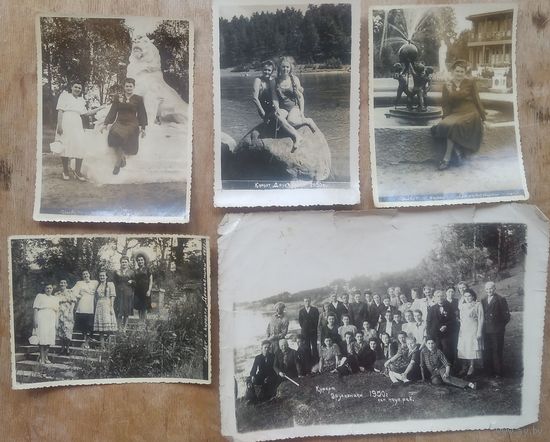 Комплект фотографий. Курорт " Друскеники" 1950 г. 5 фото. Цена за все.