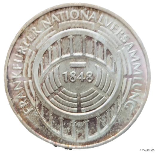 5 марок 1973 G Национальное Собрание! Штемпель! Серебро 11.2 грамма 625 пробы 0,311 унции! ВОЗМОЖЕН ОБМЕН!