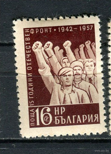 Болгария - 1957 - 15 лет Отечественному Фронту - [Mi. 1047] - полная серия - 1 марка. MH.  (Лот 36Fd)-T25P12