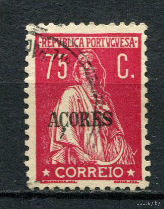 Португальские колонии - Азорские острова - 1930/1931 - Надпечатка ACORES на марках Португалии. Жница 75С - [Mi.330] - 1 марка. Гашеная.  (Лот 113AU)
