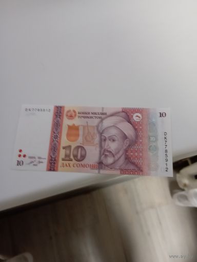 ТАДЖИКИСТАН 10 сомани 2022 год