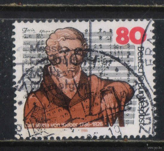 Германия ФРГ 1986 200 летие композитора Карла фон Вебера #1284