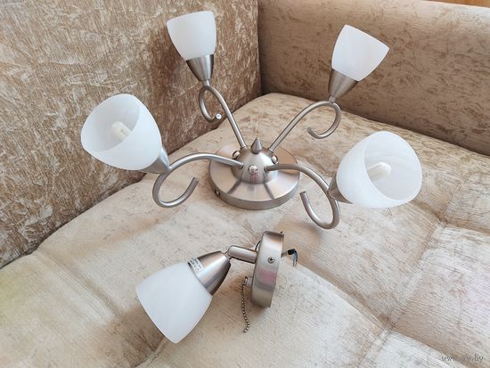 Комплект: люстра + бра