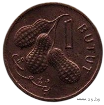 Республика Гамбия. 1 бутут 1974. Арахис.