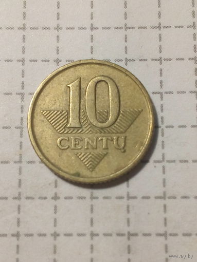 10 центов Литва 1997 год