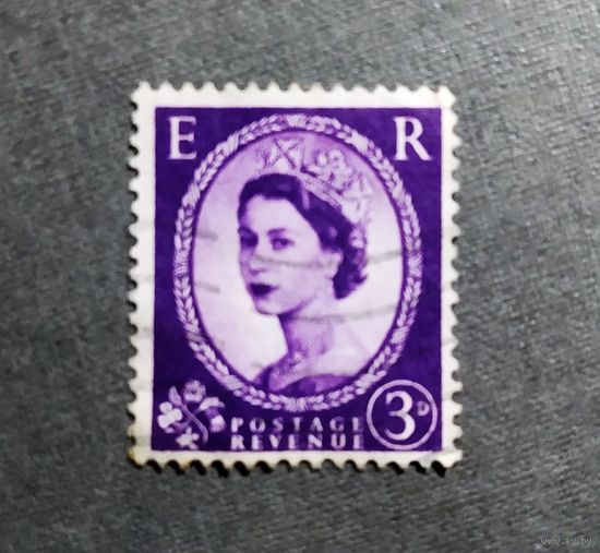 Марка Великобритания 1952-1954 Королева