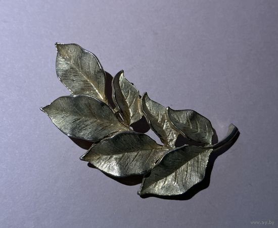Брошь Листики Розы Sphinx Англия 60-е клеймо