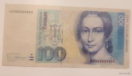 Банкнота Германия ФРГ 100 марок 1989г.