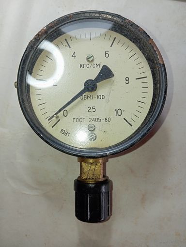Манометр ОБМ1-100 , 1981 года .