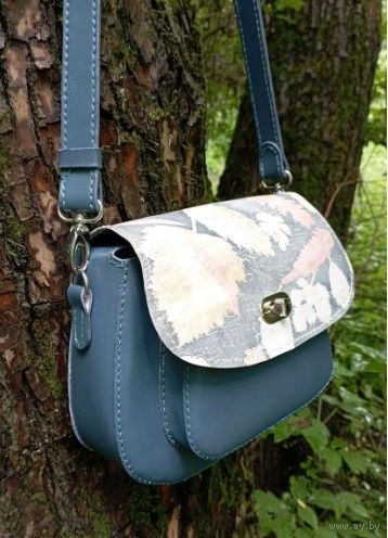 Сумка шитая. Натуральная кожа эко-принт.