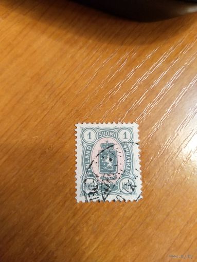 1889 Царская Россия Великое княжество Финляндское Мих 32 Аb герб (4-1)