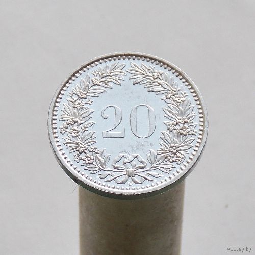 Швейцария 20 раппеннов 1997