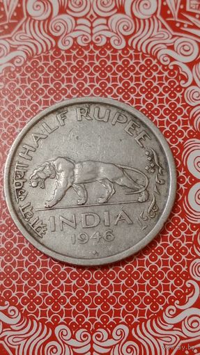 Британская Индия 1/2 рупии 1946
