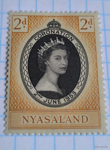 БРИТАНСКИЕ КОЛОНИИ НЬЯСАЛЕНД  1953 ГОД КОРОНАЦИЯ ЕЛИЗАВЕТЫ II