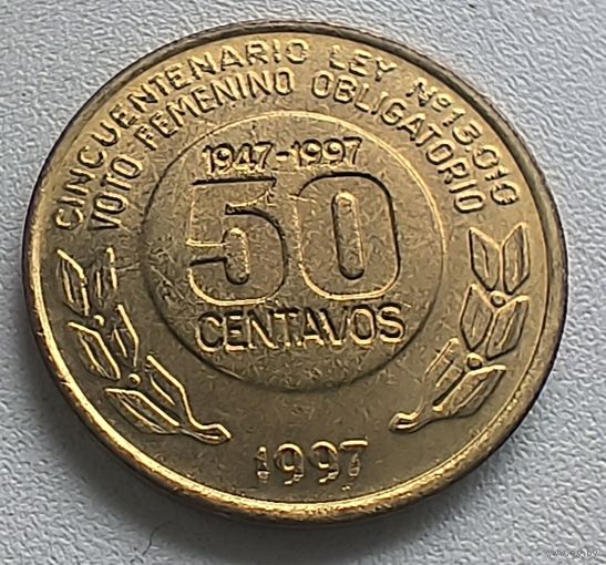 Аргентина 50 сентаво, 1997 50 лет правам женщин на голосование  3-2-29