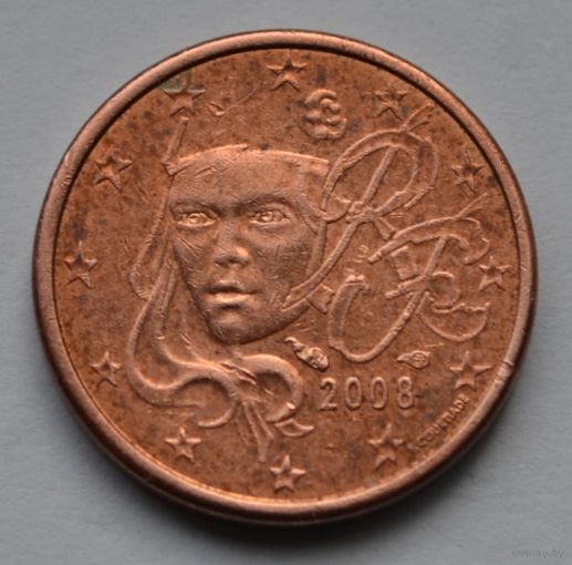Франция, 1 евроцент 2008 г.