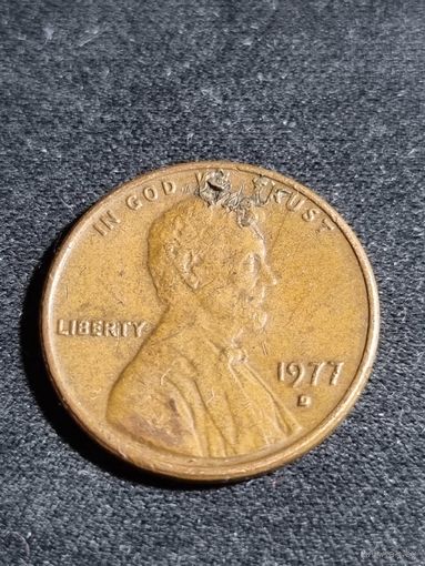 США 1 цент 1977 D