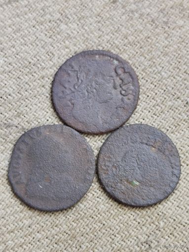 Распродажа - солид(шеляг) 1665г (Ян 2 Казимир) ВКЛ,солид 1752г(Речь Посполитая)