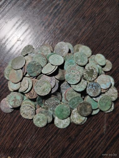 КАКАЛИКИ обыкновенные. Медь: солиды (боратинки).На панно, инсталляции или поделки.Монет:200+. Вес- 169 гр. С РУБЛЯ.