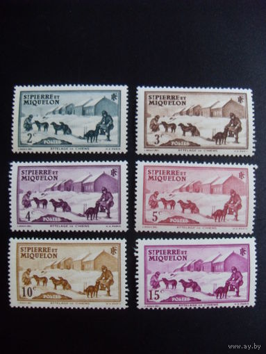 Франция. Французские колонии (Сен-Пьер и Микелон) 1938 MLH Mi:PM 170,171,172,173,174,175