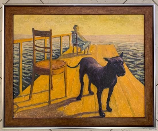 Демидов А.М. "Добрай ранiцы" Картон, масло. Размеры: 48,5/39 см;.