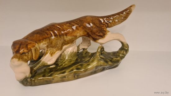 Статуэтка "Собака с уткой" Майоликовый завод