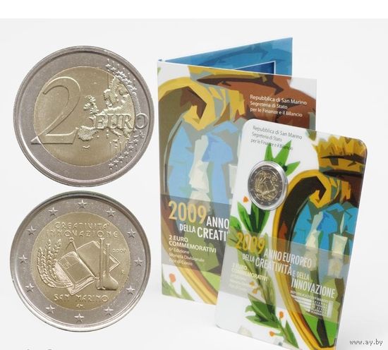 2 евро 2009 Сан Марино Европейский год творчества и инноваций