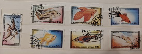 РАСПРОДАЖА КОЛЛЕКЦИИ. Монголия. марки "рыбы"