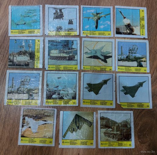 Вкладыши Baycan военная техника 15 шт.