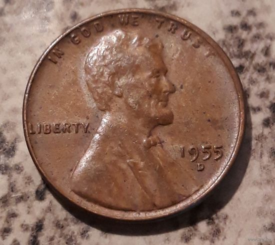 1 цент 1955 США МД Денвер