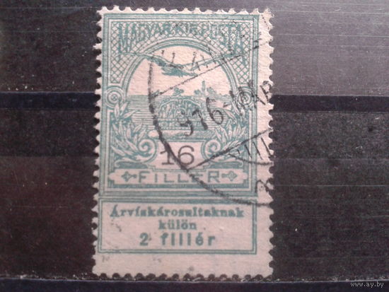 Венгрия 1913 Птица турул, в помощь пострадавшим при наводнении 16ф+2ф