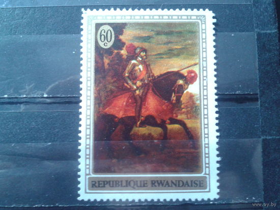 Руанда 1970 Рыцарь, живопись**